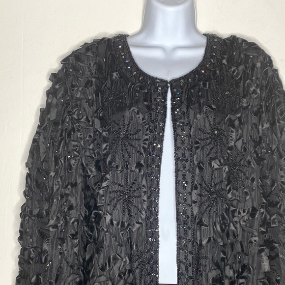 Tan Chho Vintage Evening Jacket Womens Plus 1X Coc - Picture 2 of 11